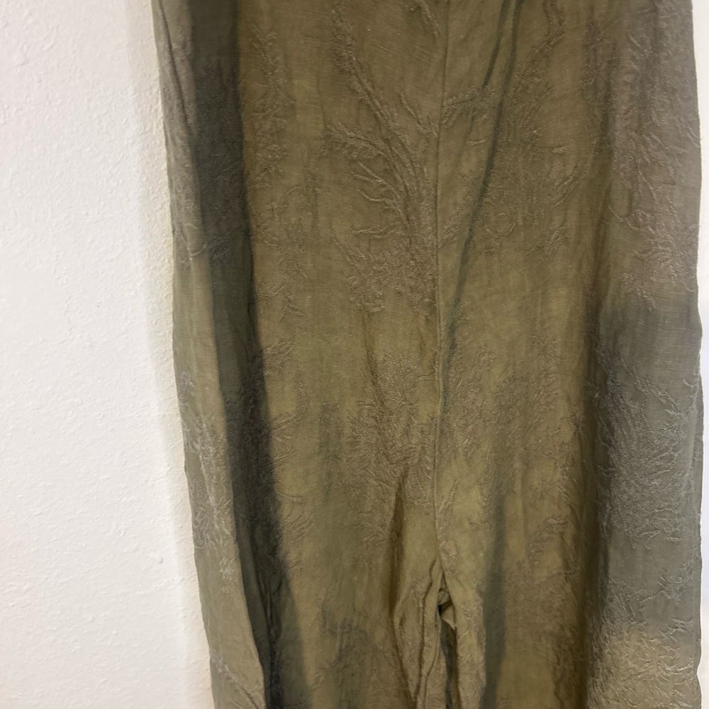 elevenses Olive Halter Tie-Front Jumpsuit - Picture 11 of 16